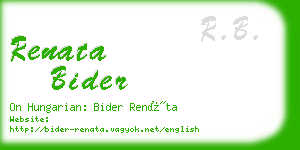 renata bider business card